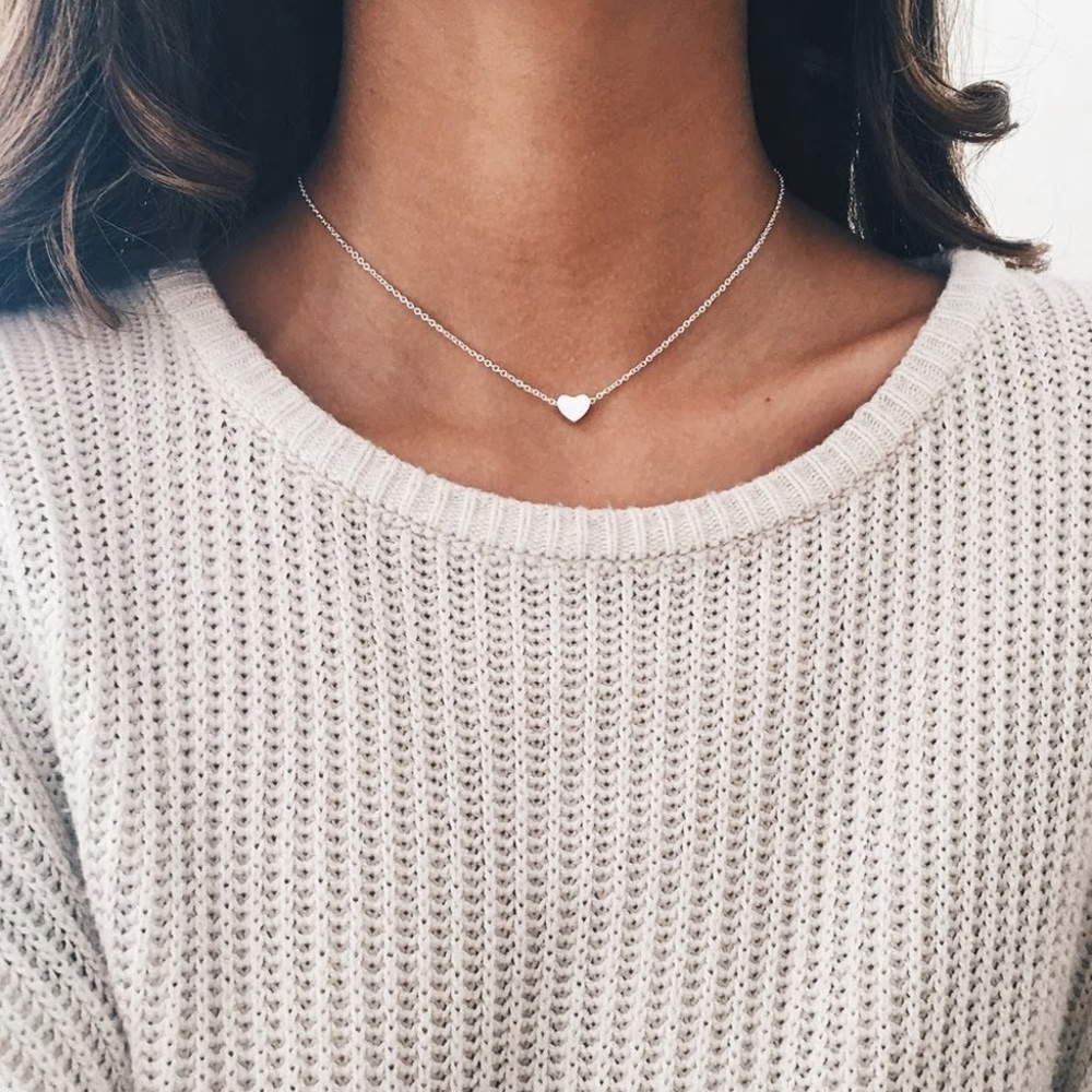 Silver Heart Pendant Necklace